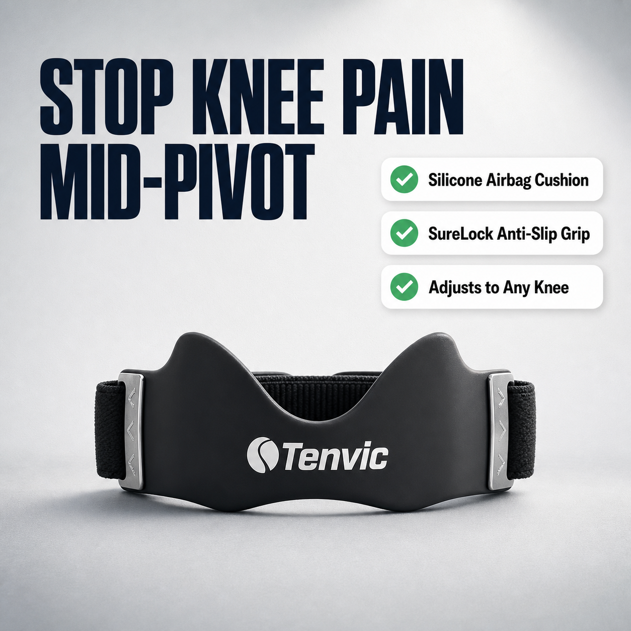 PickleRecover Pro Knee Sleeve — cushioned knee support for pickleball, front product view